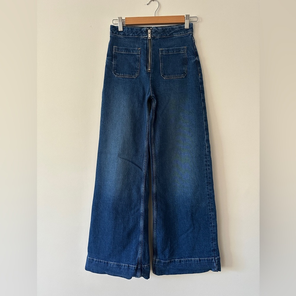 H&M Dark Blue Wide Leg Jeans